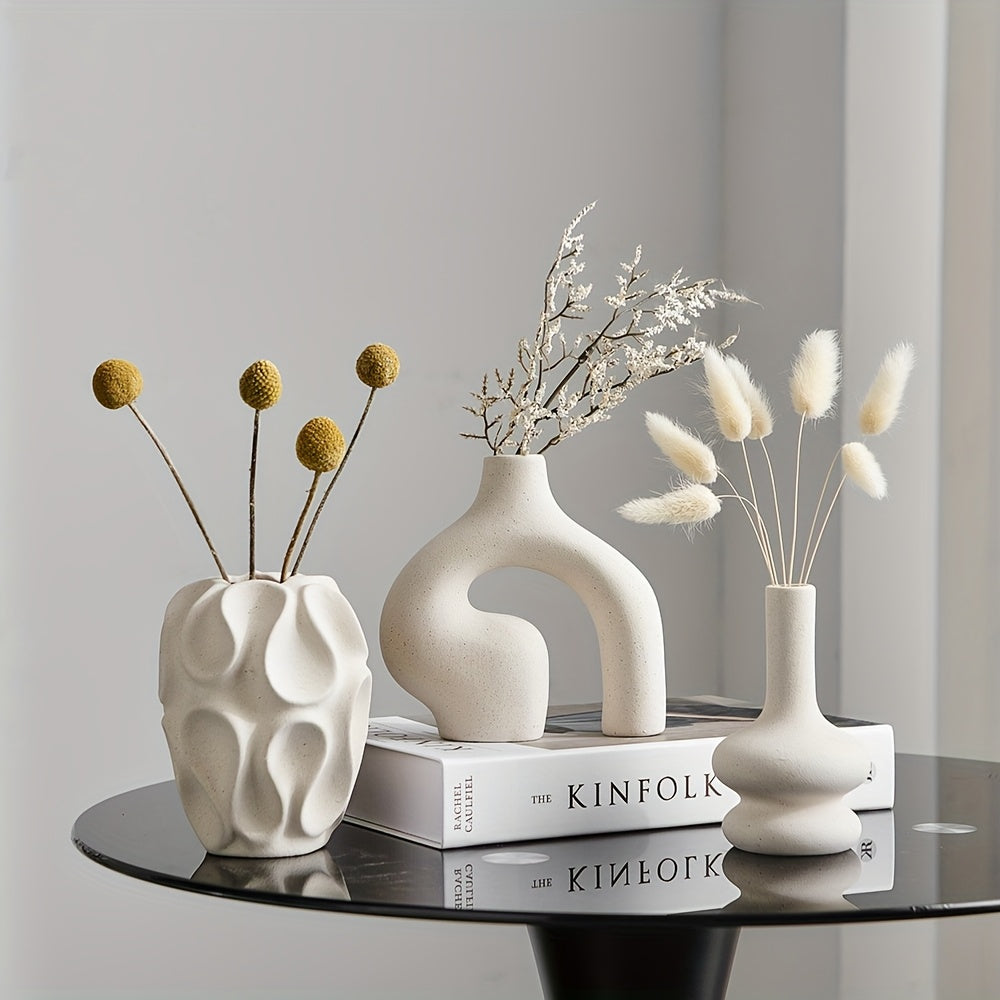 Elegante Zylinder-Vase aus Kunststoff mit Spiral-Design
