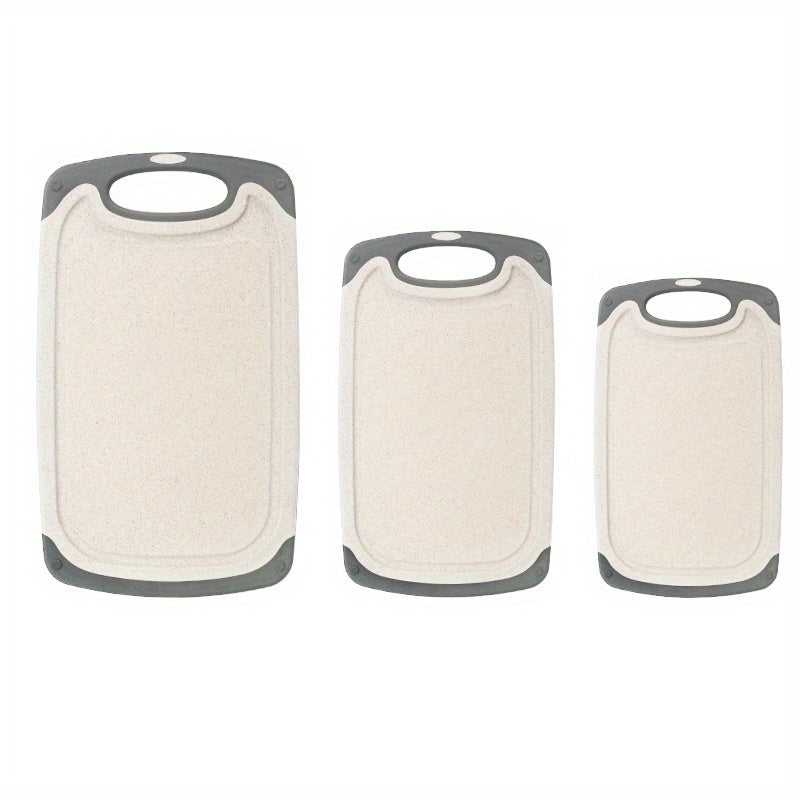 3er-Set Rutschfeste Kunststoff-Schneidebretter