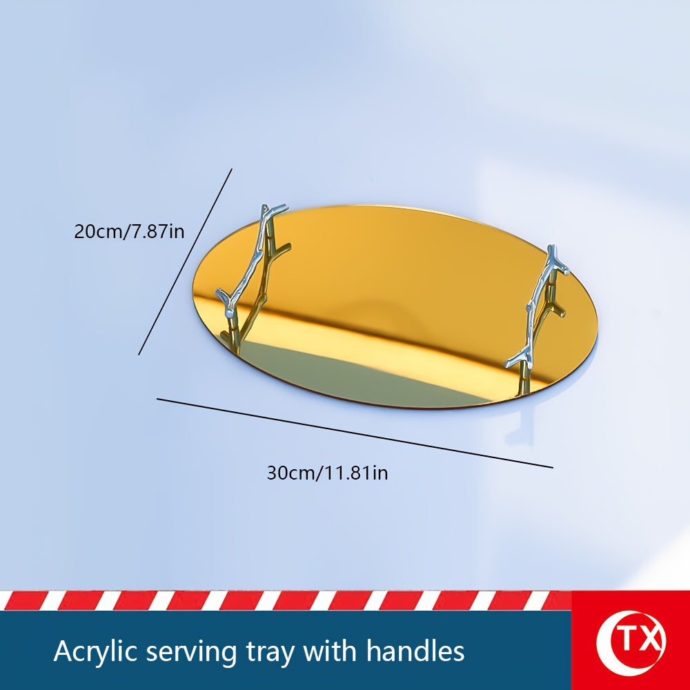 Modernes Acryl-Serviertablett mit Spiegeleffekt