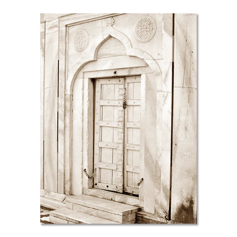 Gerahmte Islamische Wandkunst (Grau-Silberne Ästhetik)