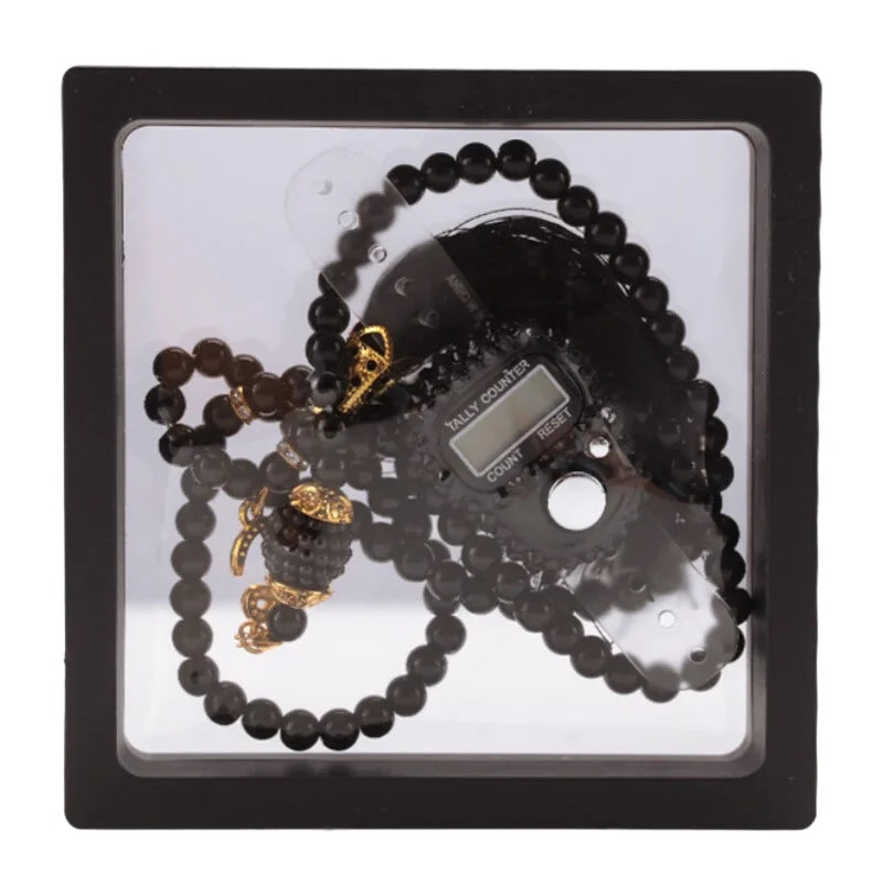 Exklusives Gebets-Set: Glanzvolle Tasbih & Strass-Digitalzähler