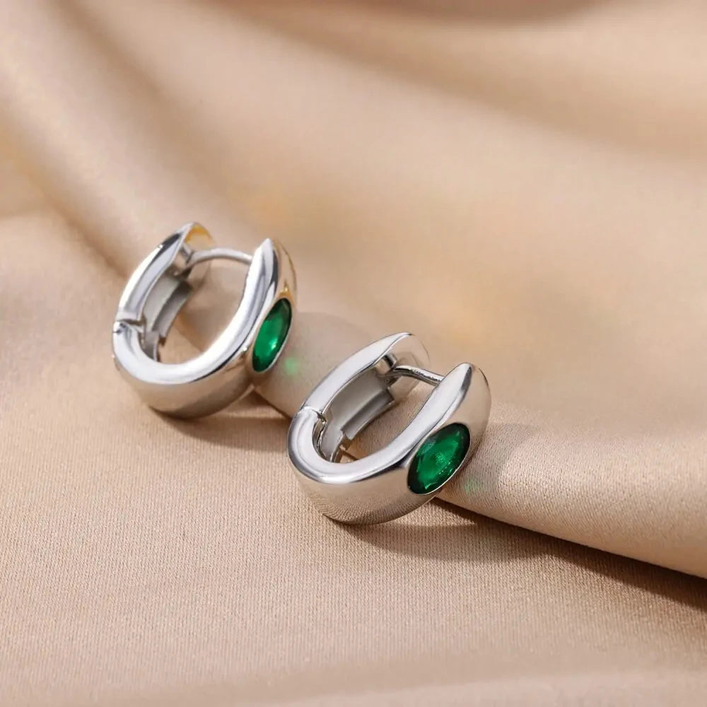 Retro Zirkonia Ohrstecker im "Light Luxury" Stil