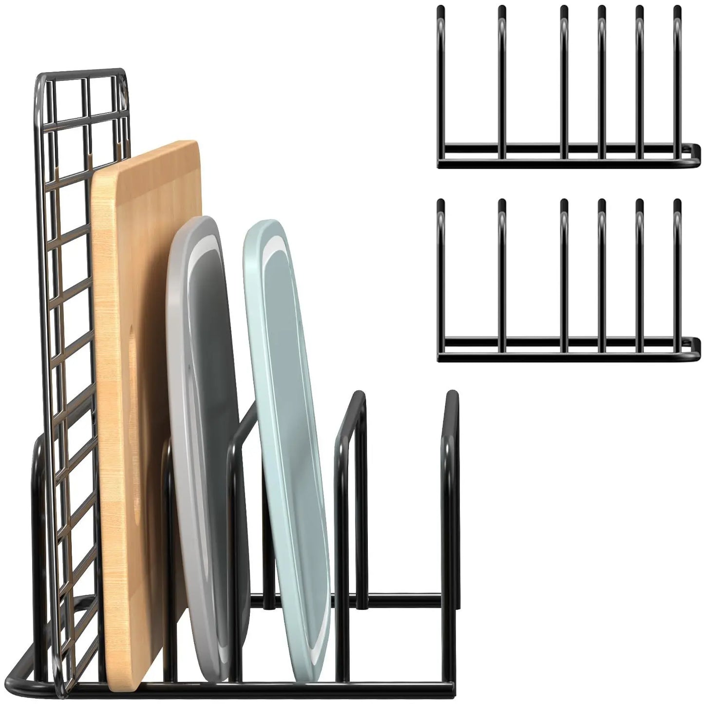 Horizontaler Schneidebrett- und Backblech-Organizer aus Metall