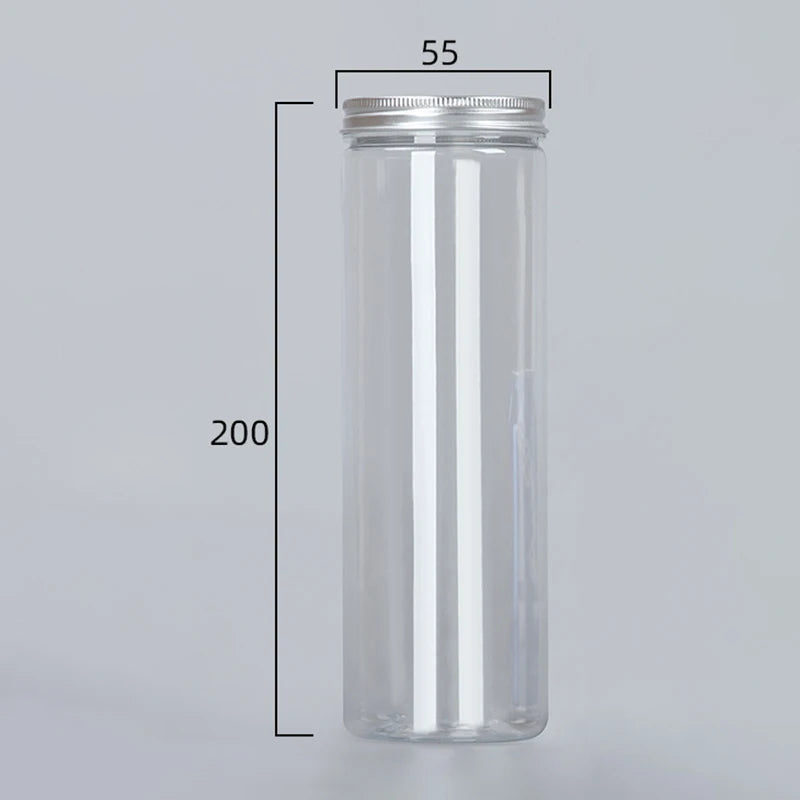 Luftdichte PET-Vorratsgläser mit Aluminium-Deckel