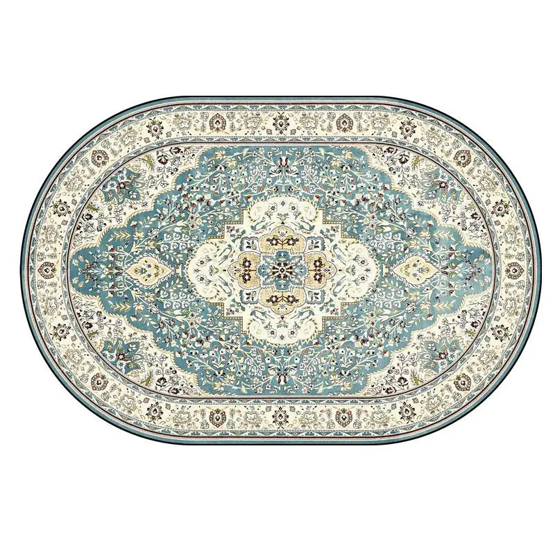 Boho-Persian Oval Rug– Ultraleicht, Waschbar & 3D-Präzision