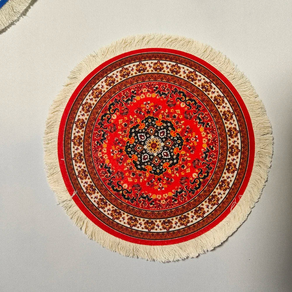 Großes Orient-Mousepad „Grand Weave“ – 28cm Premium-Webstruktur mit Fransen