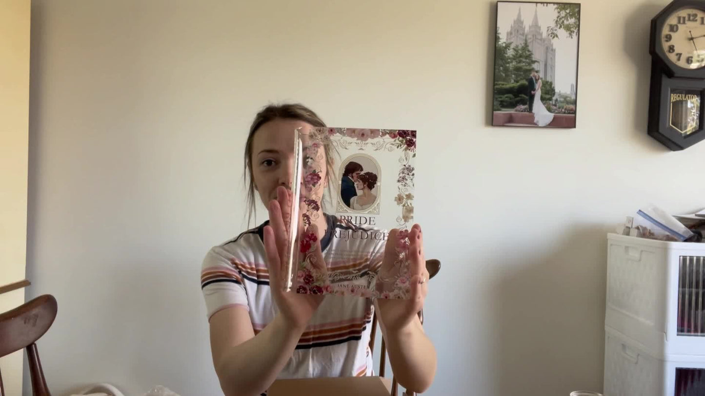 Elegante Buch-Vase aus Acryl im Glam-Stil