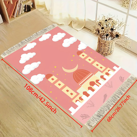 Tragbarer und Faltbarer Gebetsteppich (Pink)