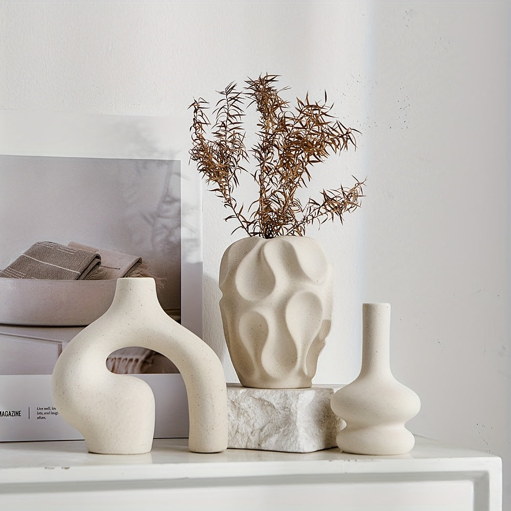 Elegante Zylinder-Vase aus Kunststoff mit Spiral-Design