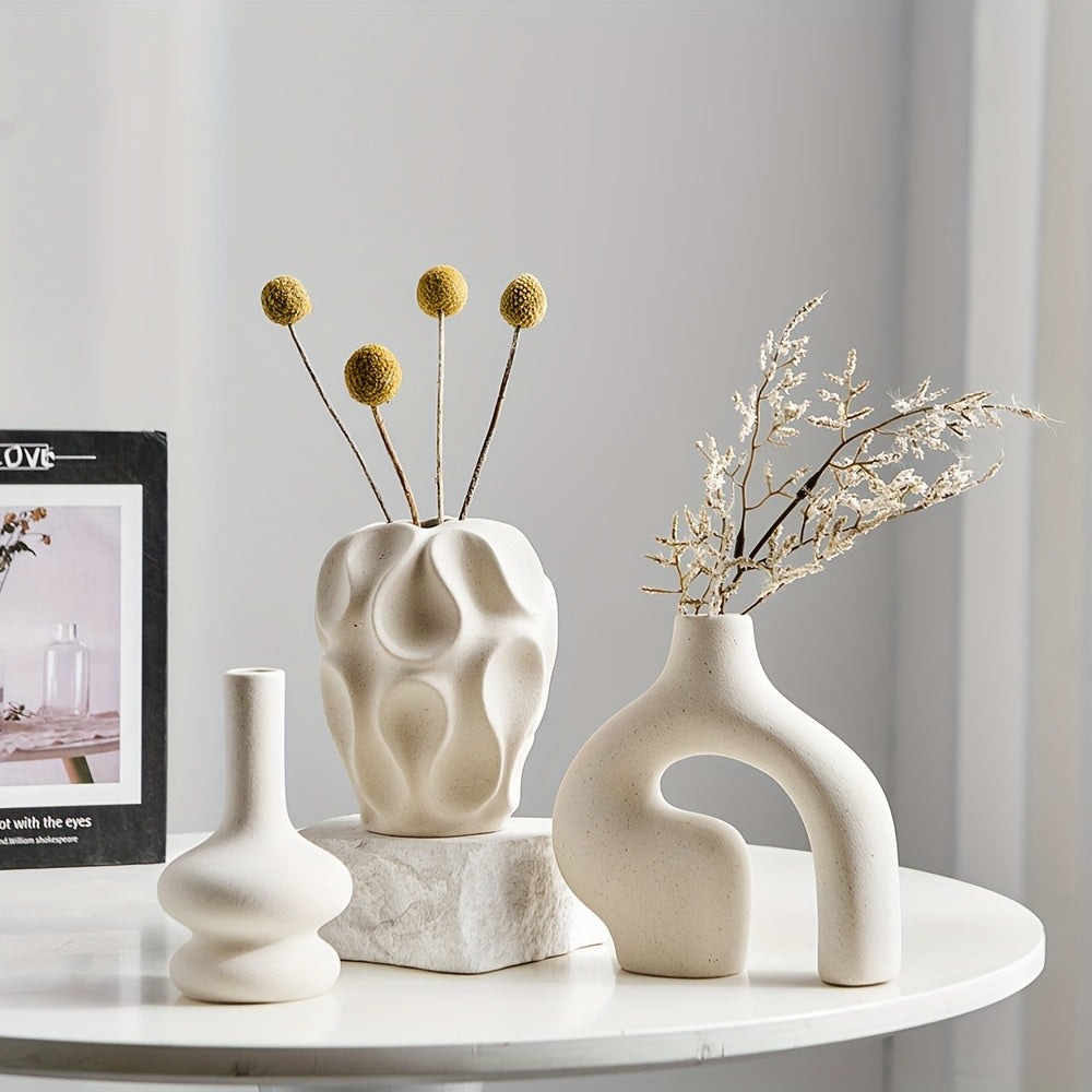 Elegante Zylinder-Vase aus Kunststoff mit Spiral-Design