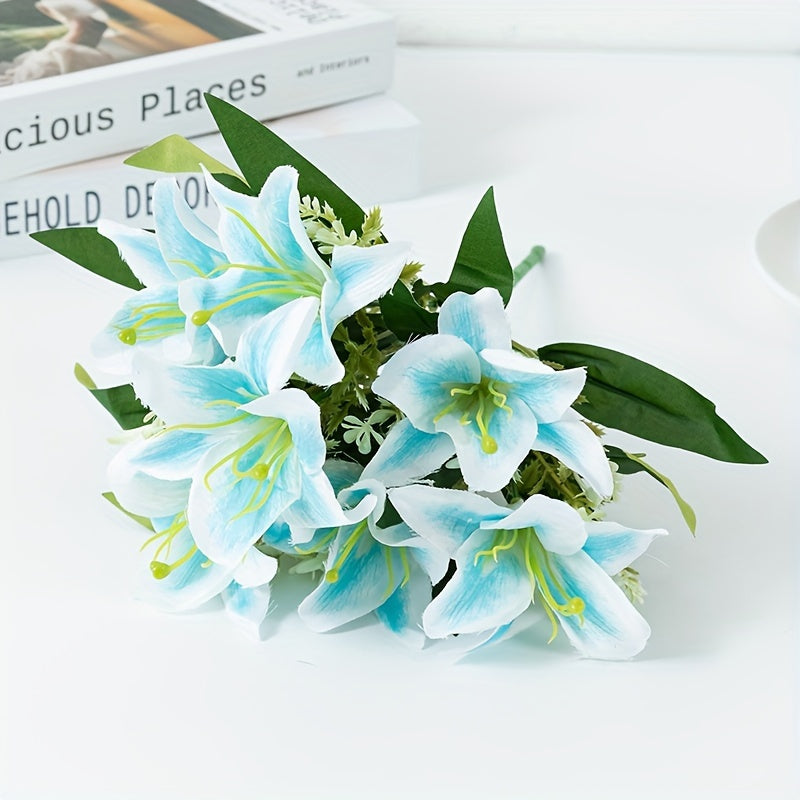 Künstlicher Lilienstrauß (7 Köpfe) aus Stoff