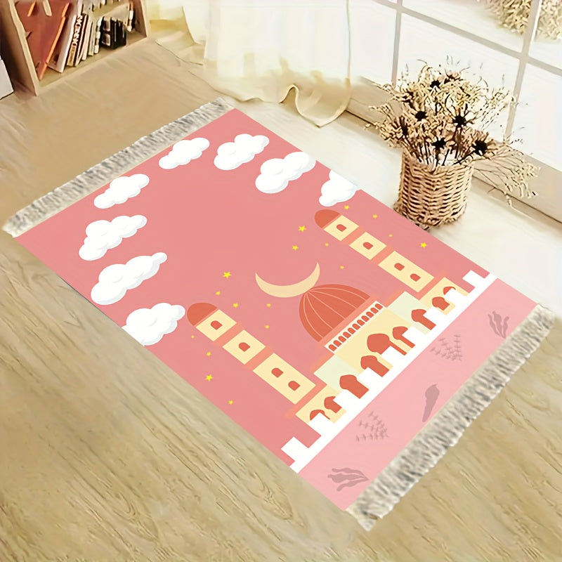 Tragbarer und Faltbarer Gebetsteppich (Pink)