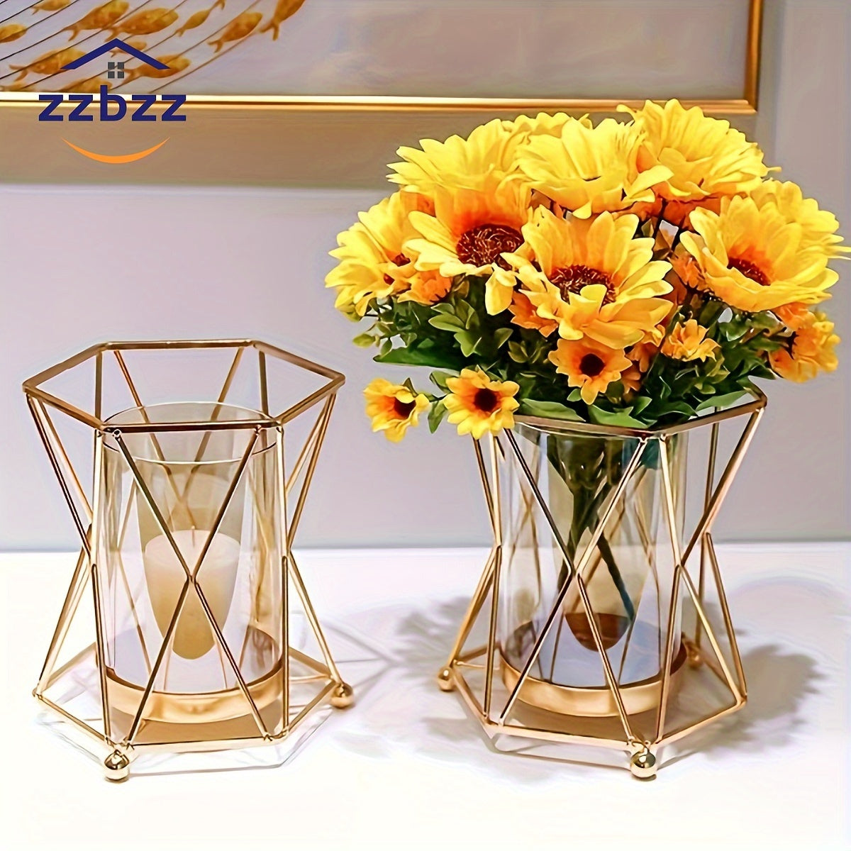 Elegante Blumenvase aus Eisenkunst