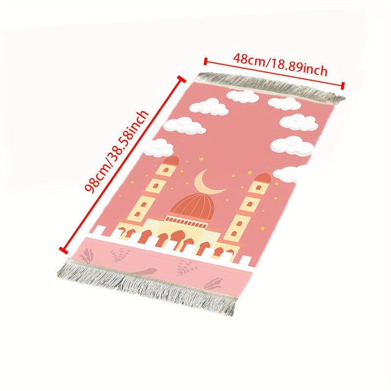 Tragbarer und Faltbarer Gebetsteppich (Pink)