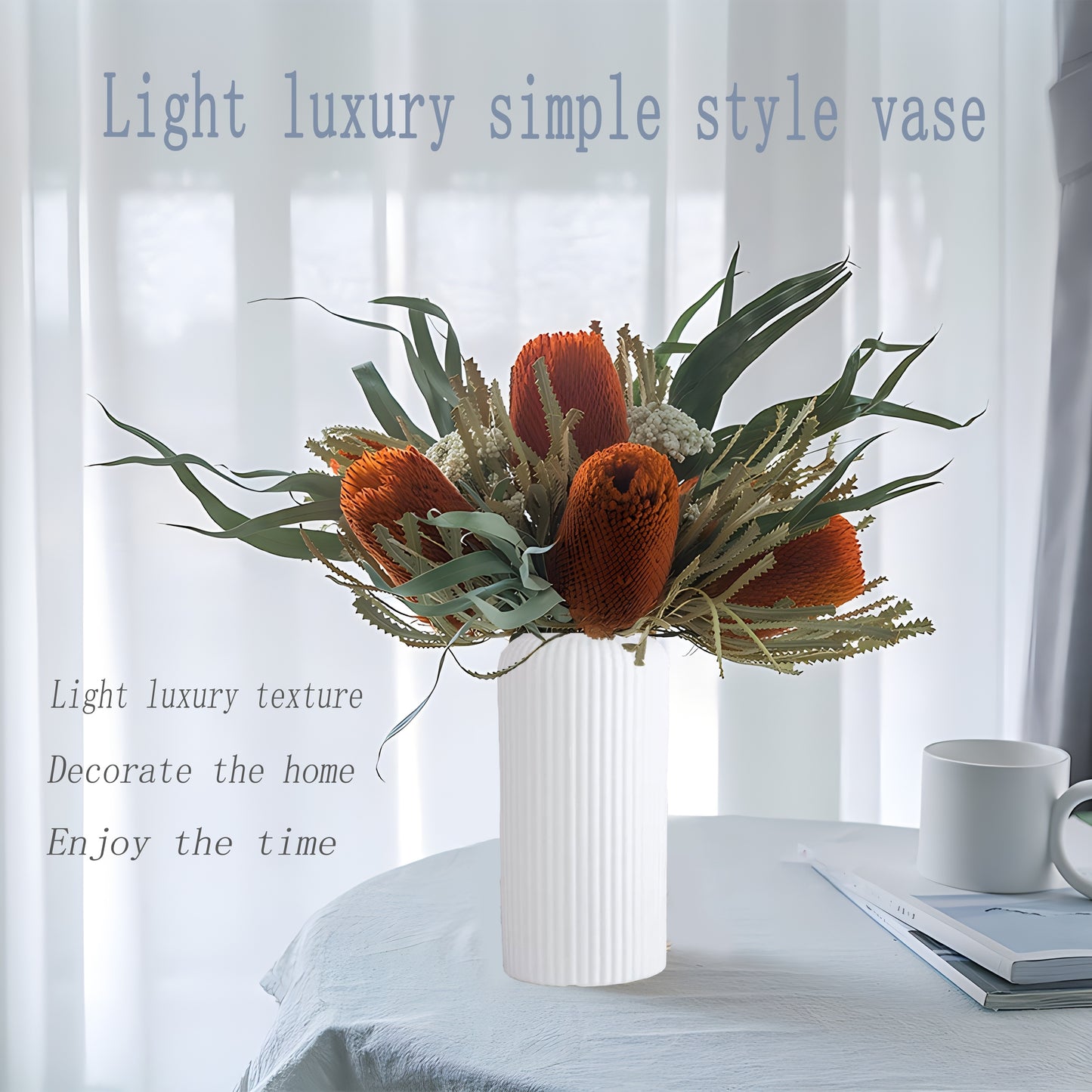 Minimalistische Zylindervase aus Kunststoff