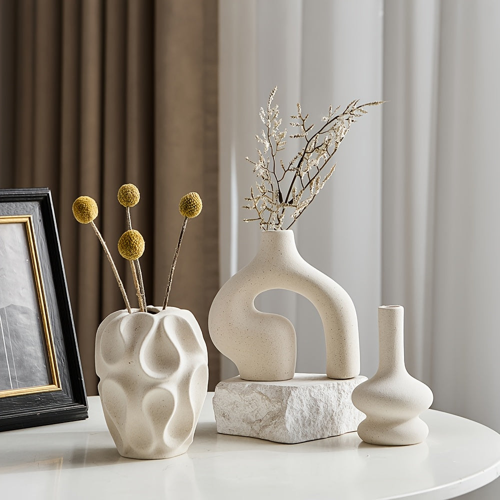 Elegante Zylinder-Vase aus Kunststoff mit Spiral-Design