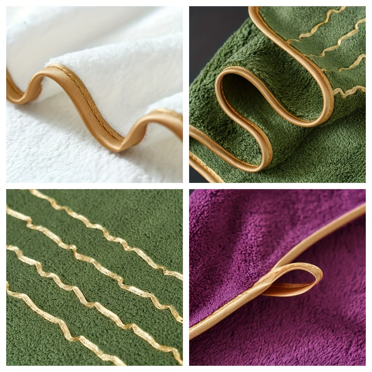 Modernes Korallenfleece Hand- und Badetuch-Set