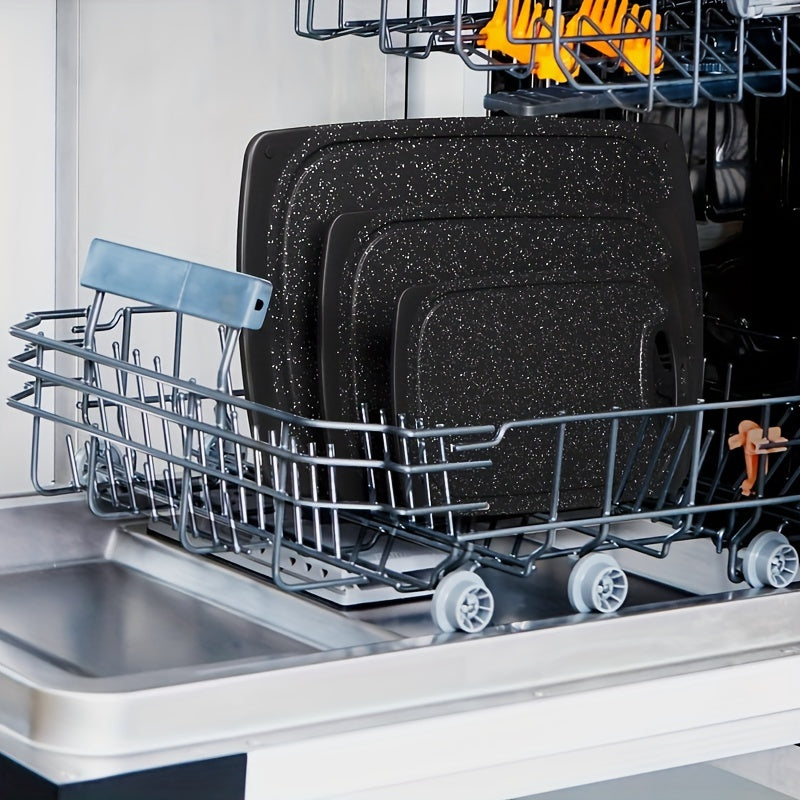 3er-Set Rutschfeste Kunststoff-Schneidebretter