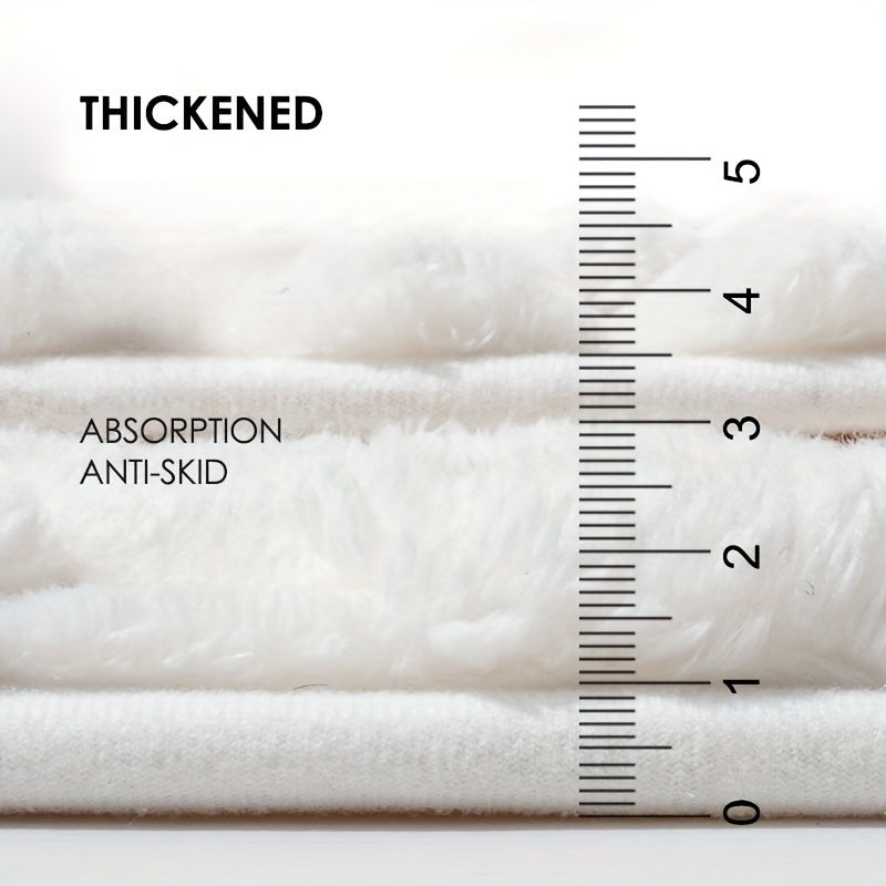 Memory Foam Badematte aus Flanell mit Langflor