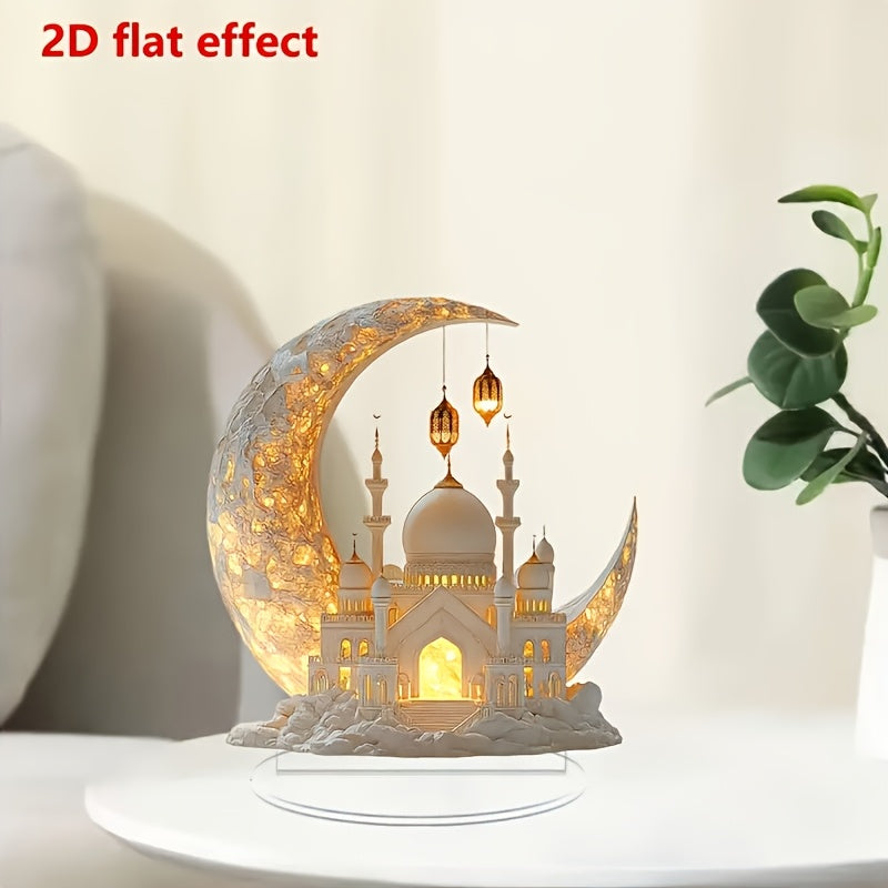 Elegantes 2D Boho-Deko-Schild für Ramadan und Eid