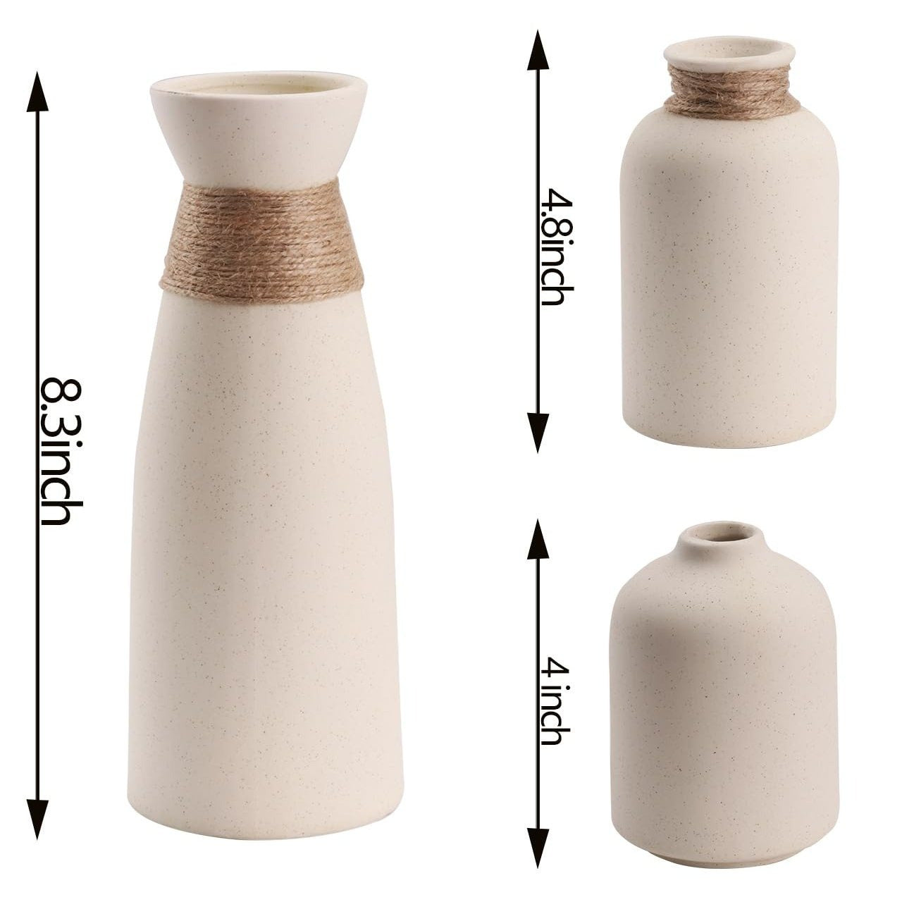 Vintage Keramik Blumenvase mit geometrischem Muster