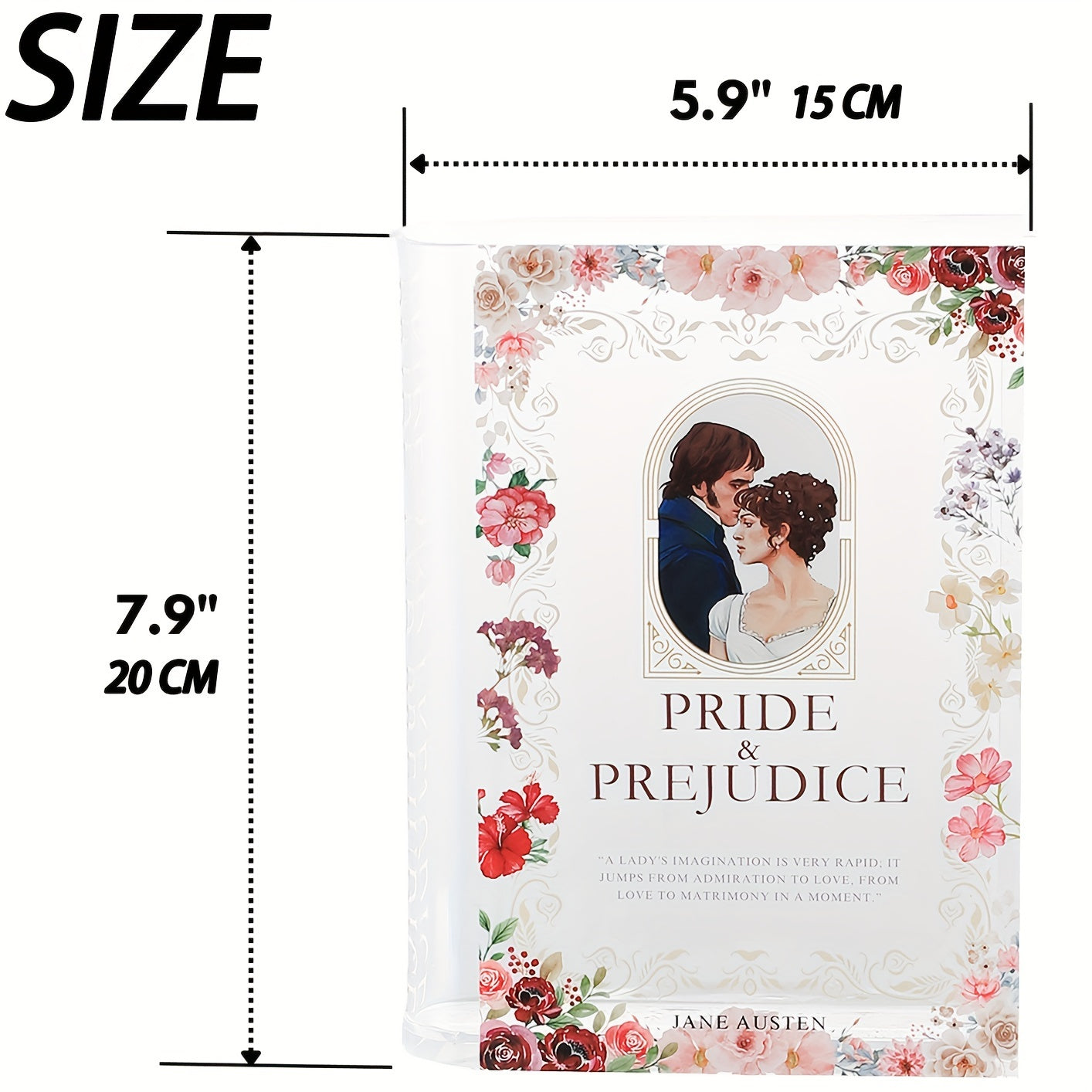 Elegante Buch-Vase aus Acryl im Glam-Stil