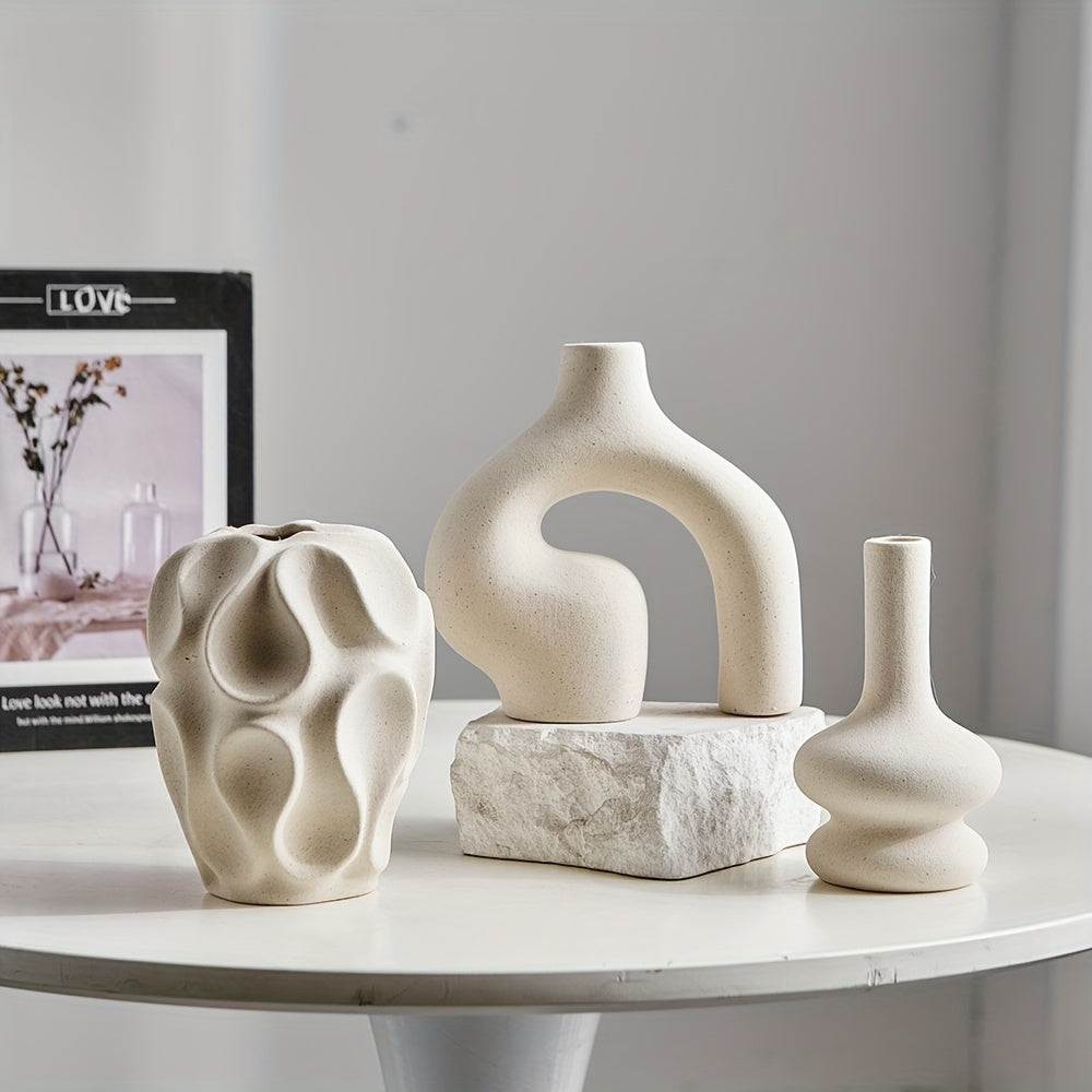 Elegante Zylinder-Vase aus Kunststoff mit Spiral-Design