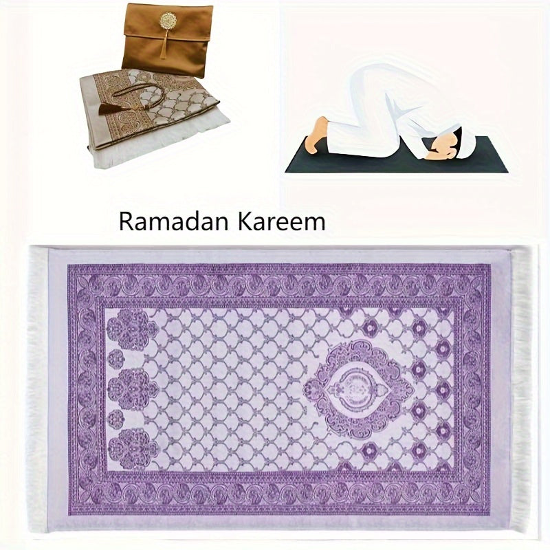 Tragbarer Islamischer Gebetsteppich-Set mit 99 Perlen