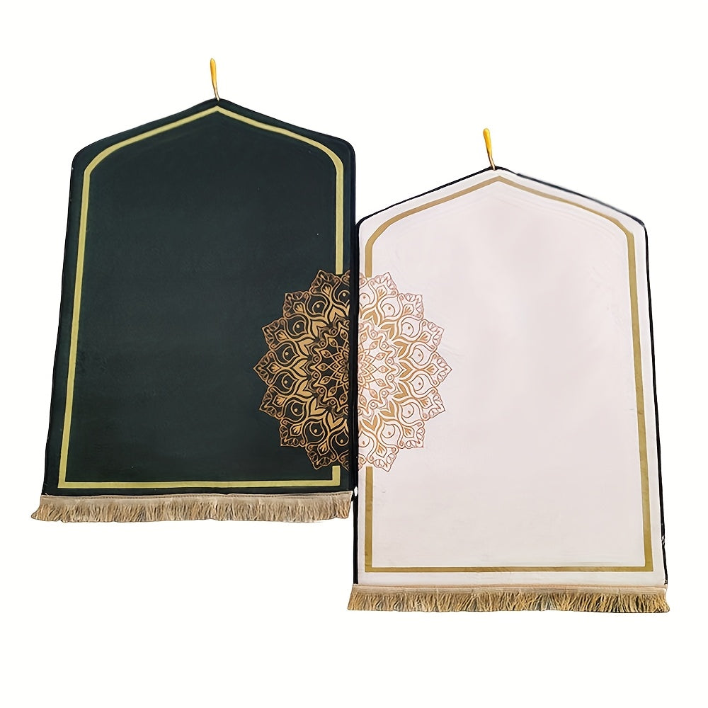 2er Set Tragbarer Samt-Gebetsteppich für Paare