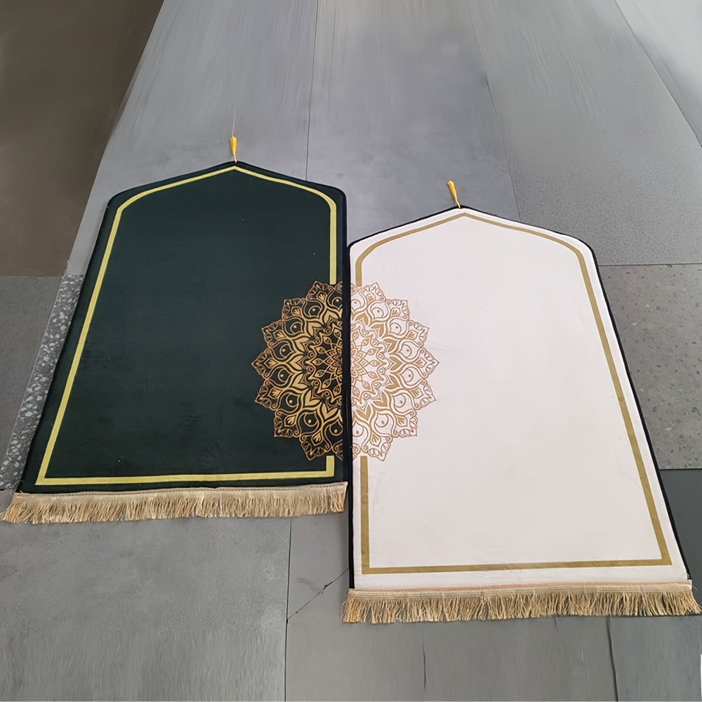 2er Set Tragbarer Samt-Gebetsteppich für Paare