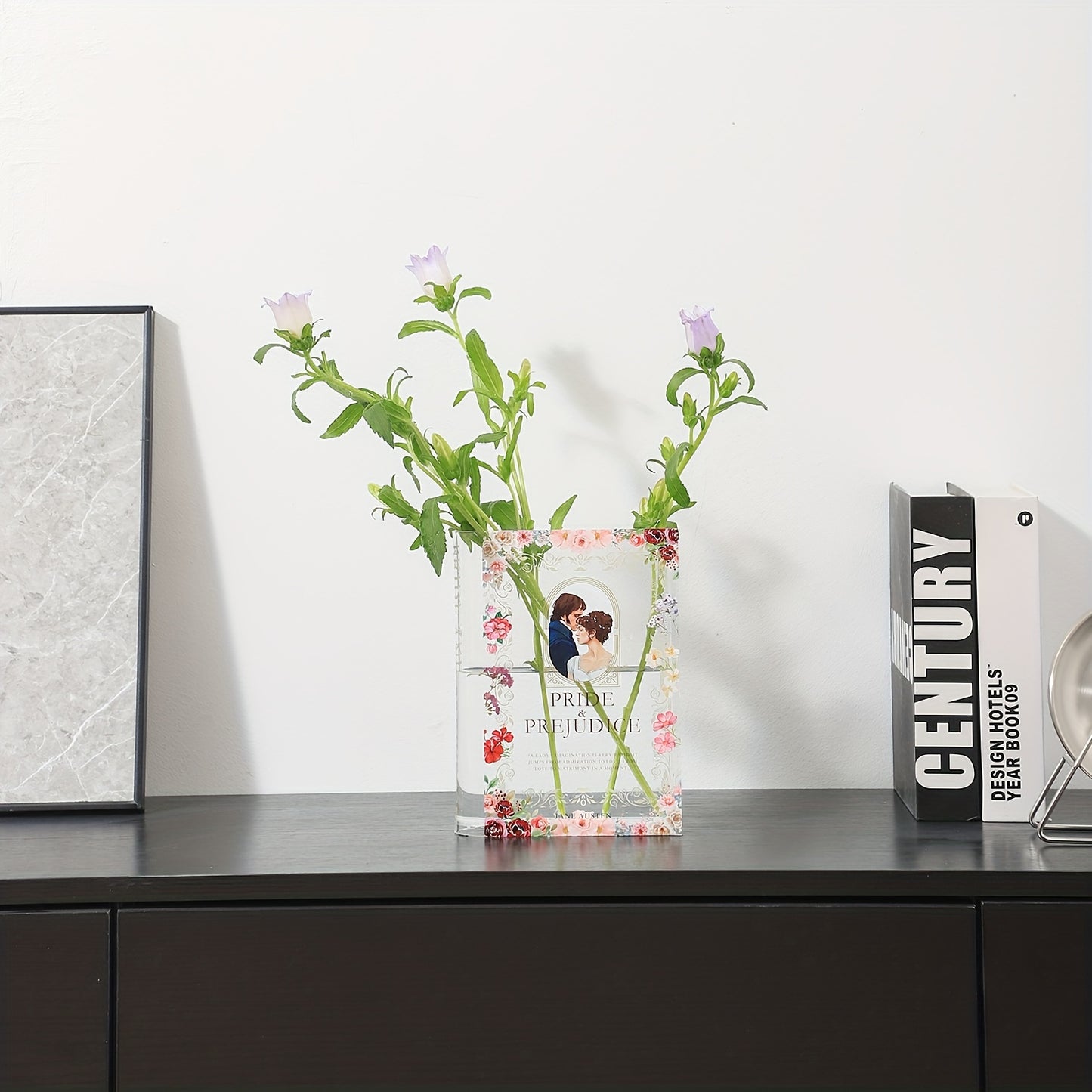 Elegante Buch-Vase aus Acryl im Glam-Stil