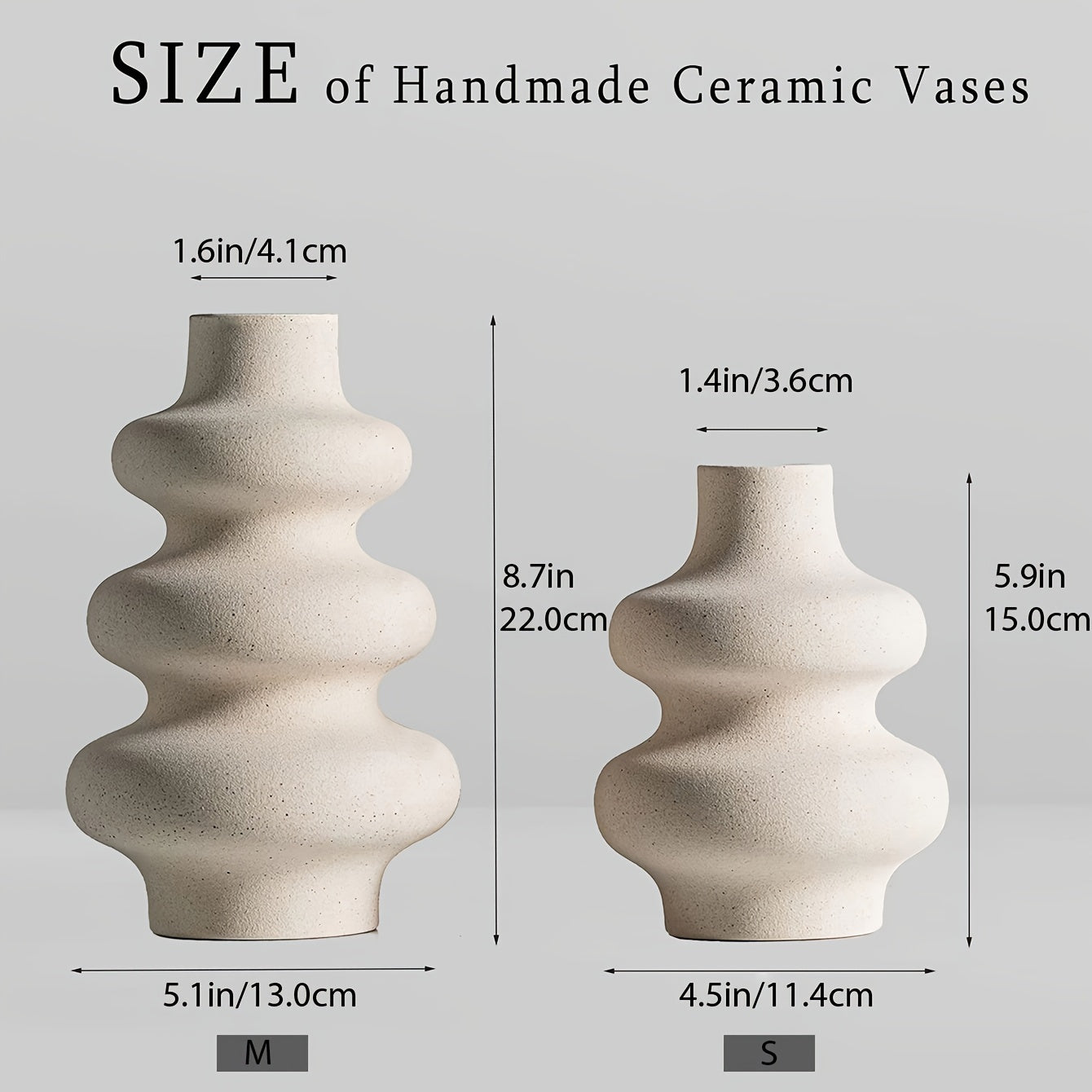 Spiral-Keramikvase im Boho-Stil