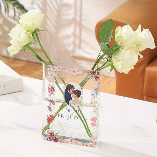 Elegante Buch-Vase aus Acryl im Glam-Stil