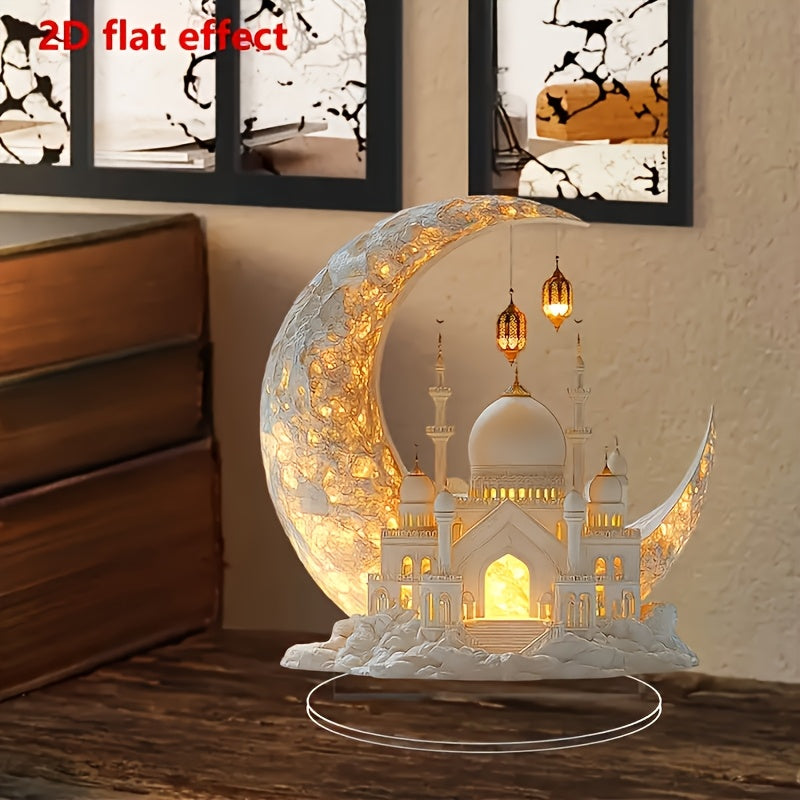 Elegantes 2D Boho-Deko-Schild für Ramadan und Eid