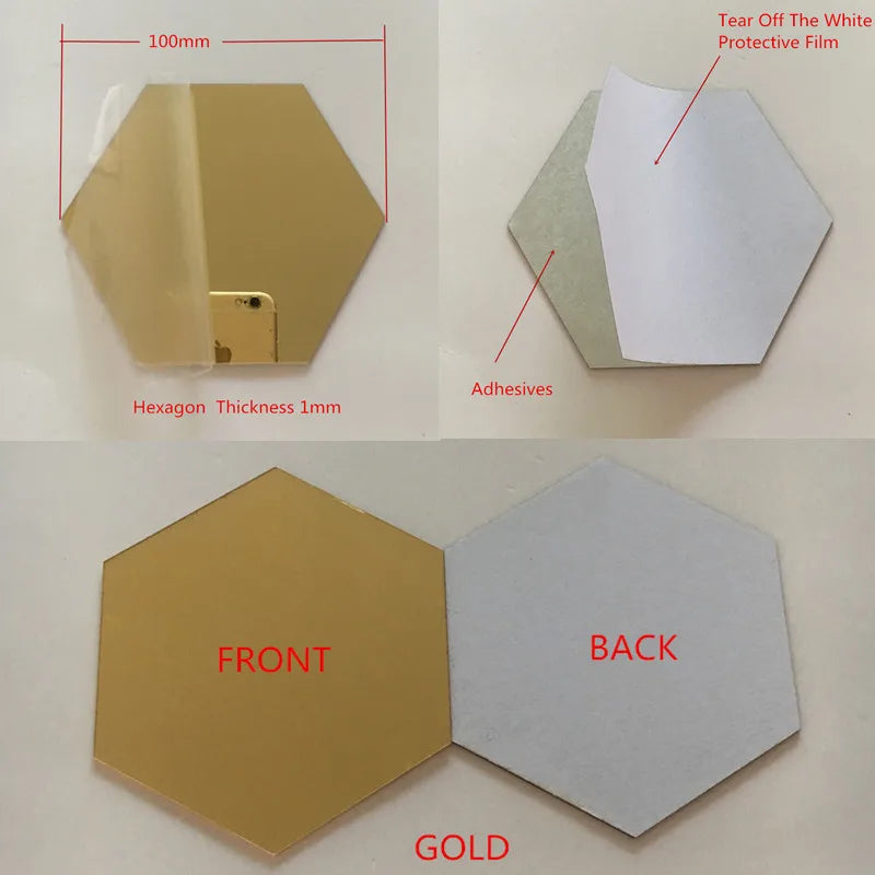 Selbstklebende Acryl-Spiegel-Wandsticker