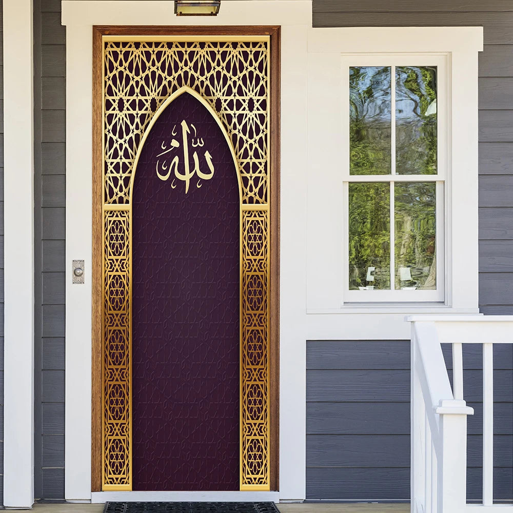 3D Arabische Tür-Wandsticker (Selbstklebend & Entfernbar)