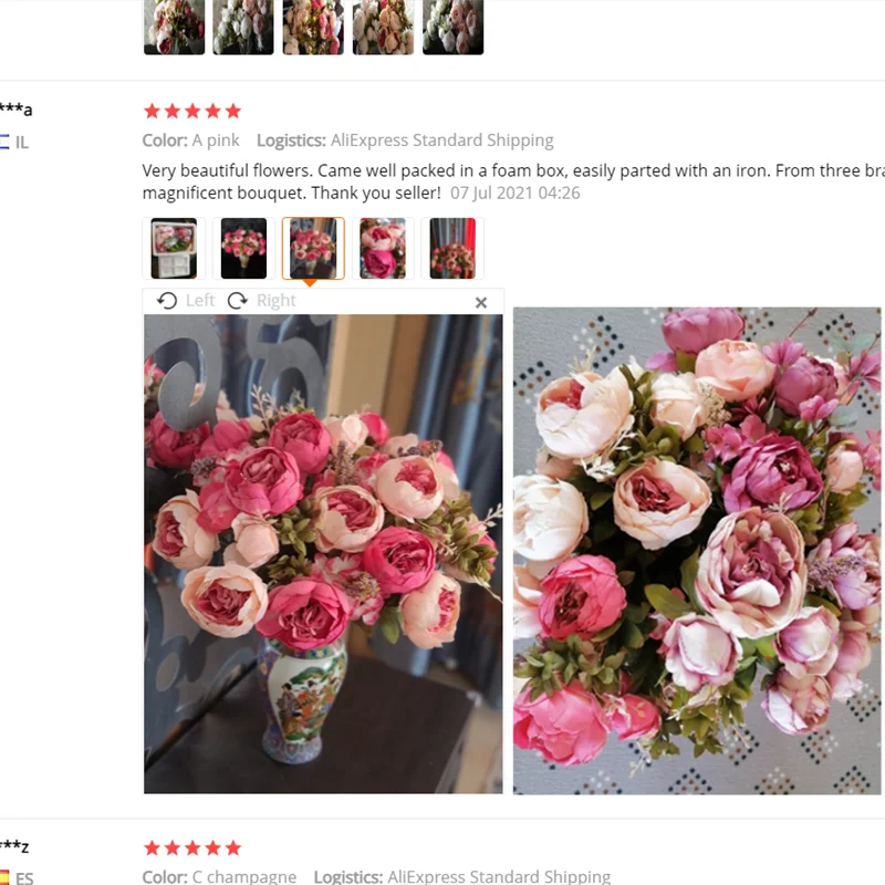 Seidenrosen-Bouquet im Europäischen Stil (Künstliche Blumen)