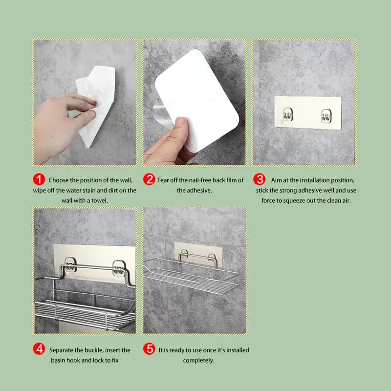 Bohrfreies Wandregal aus PVC und Edelstahl