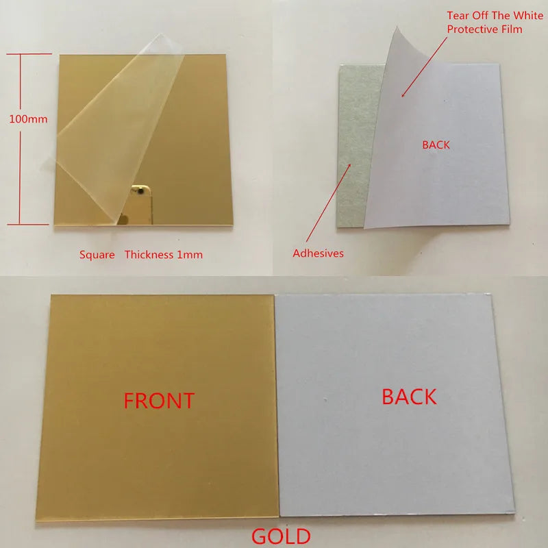 Selbstklebende Acryl-Spiegel-Wandsticker