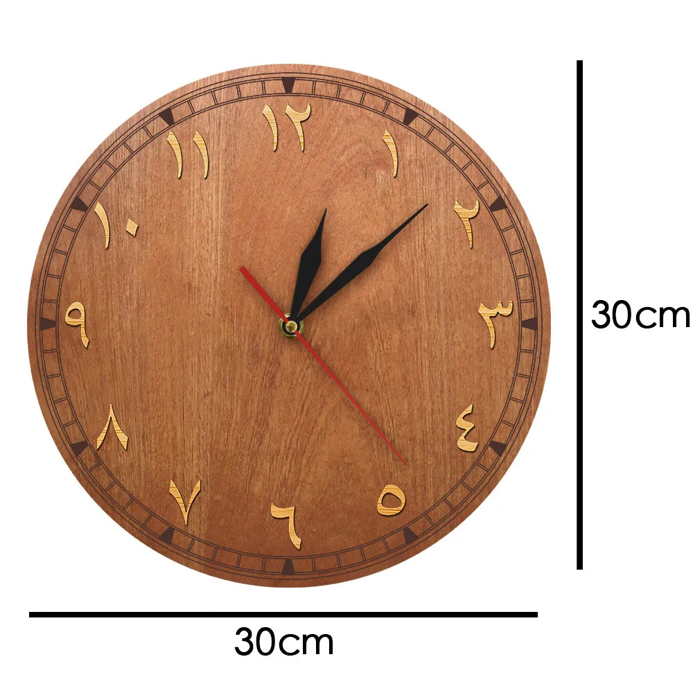 Minimalistische Holz-Wanduhr im Antik-Stil (30 cm)