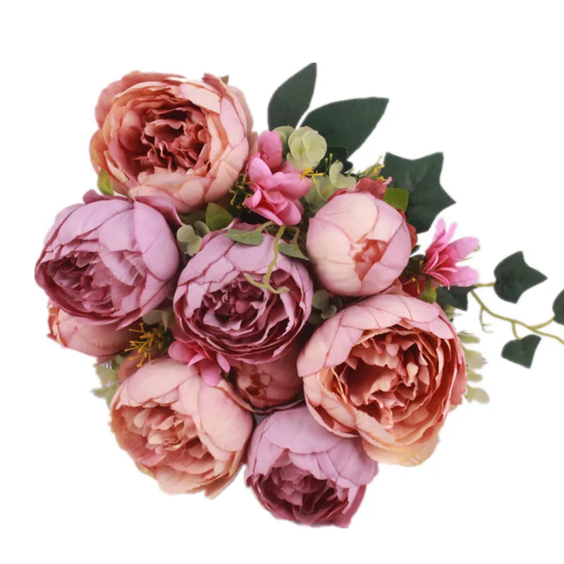 Seidenrosen-Bouquet im Europäischen Stil (Künstliche Blumen)