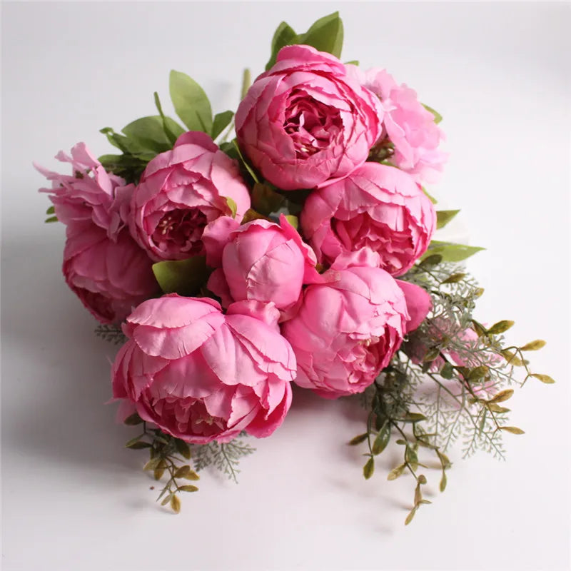 Seidenrosen-Bouquet im Europäischen Stil (Künstliche Blumen)