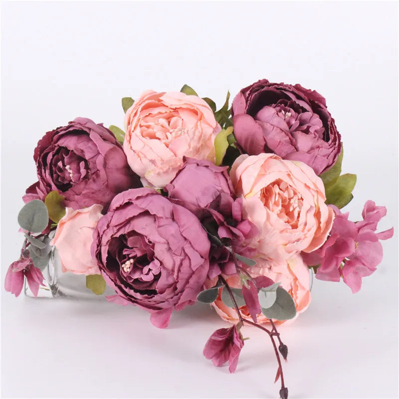 Seidenrosen-Bouquet im Europäischen Stil (Künstliche Blumen)