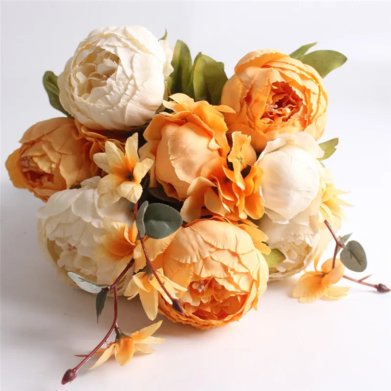 Seidenrosen-Bouquet im Europäischen Stil (Künstliche Blumen)