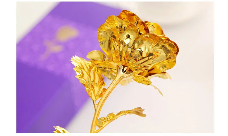 Ewige Goldene Rose im Präsentkarton (Künstliche Blume)