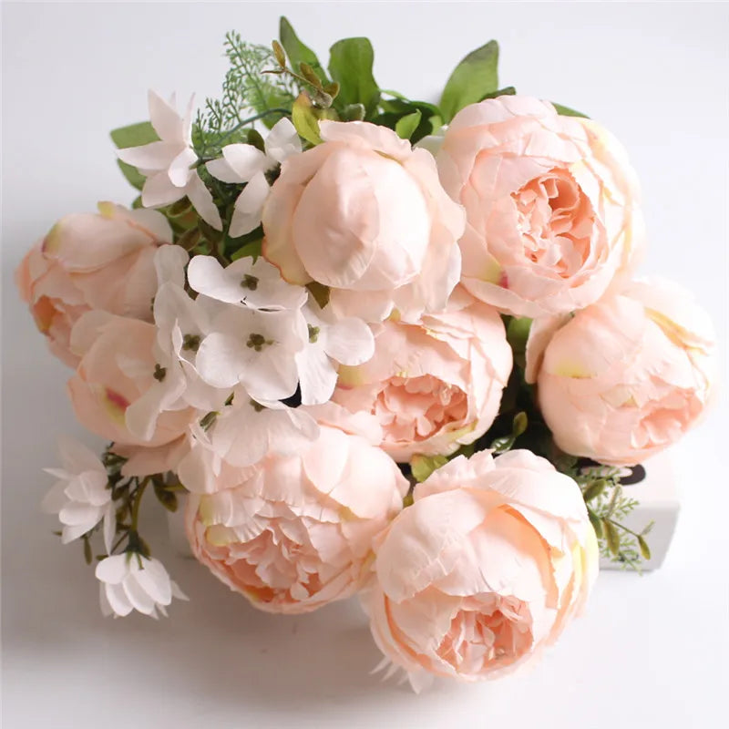 Seidenrosen-Bouquet im Europäischen Stil (Künstliche Blumen)