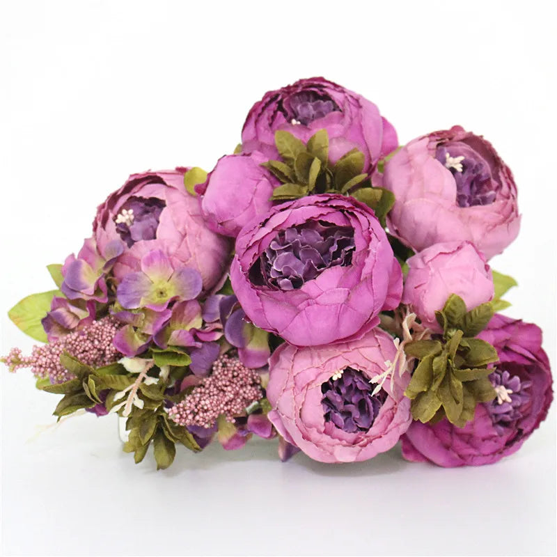 Seidenrosen-Bouquet im Europäischen Stil (Künstliche Blumen)