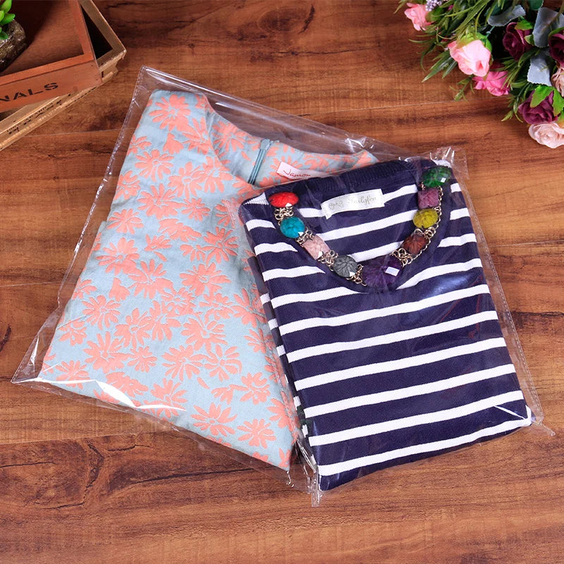 100er Set Transparente OPP-Beutel mit Selbstklebeverschluss