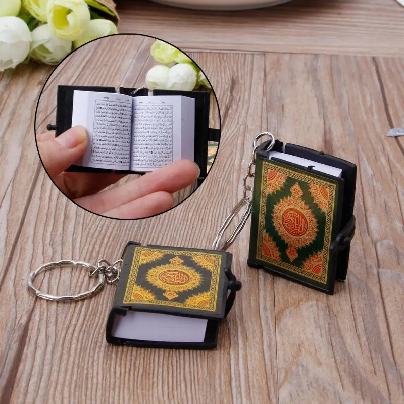 Mini Koran-Anhänger Schlüsselanhänger (Vintage Stil)