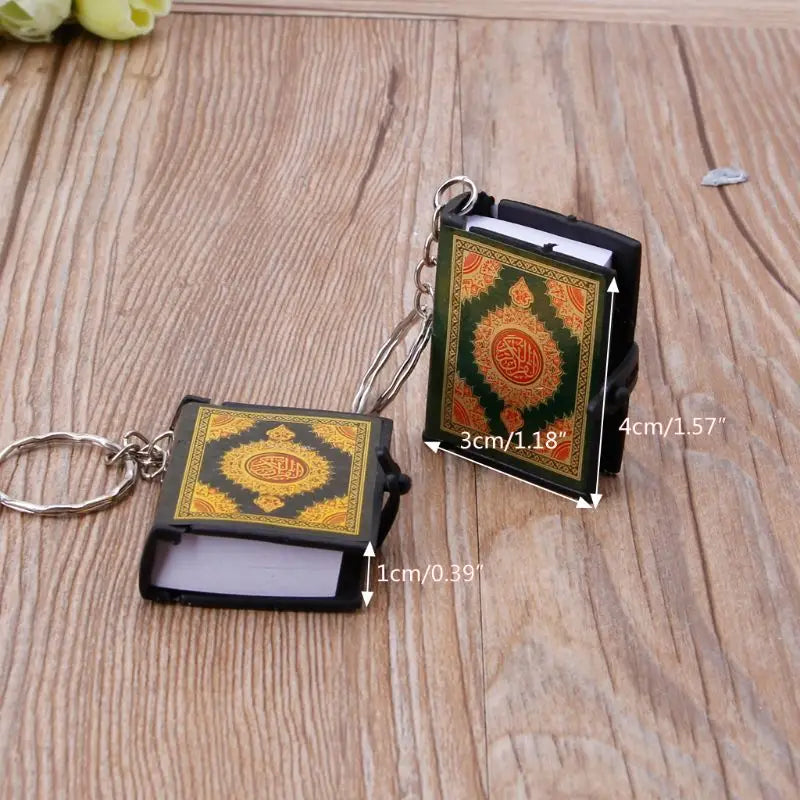 Mini Koran-Anhänger Schlüsselanhänger (Vintage Stil)